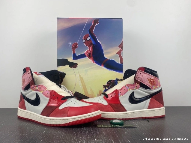 Official Maikesneakers Across the Jordan DV1748-601 High OG Spider-Man 1 Spider-Verse 0711